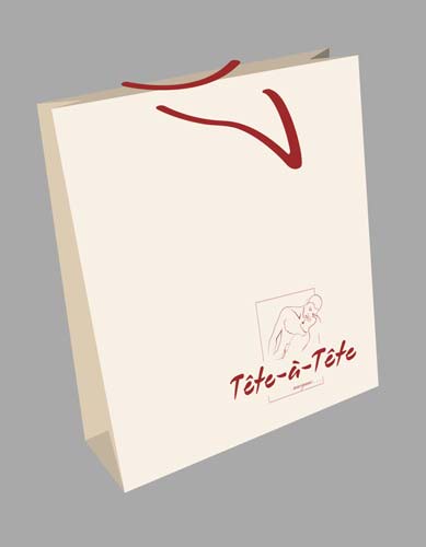 Брендбук. Дизайн фирменного бумажного пакета. Торговая марка «Тет-а-Тет».