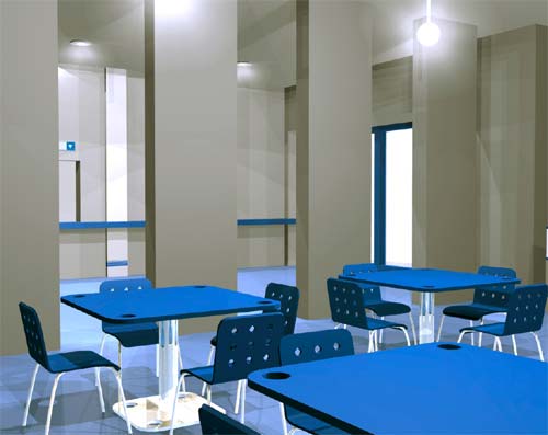 Дизайн интерьера кафе в торговом центре. ULTRA Connect 2